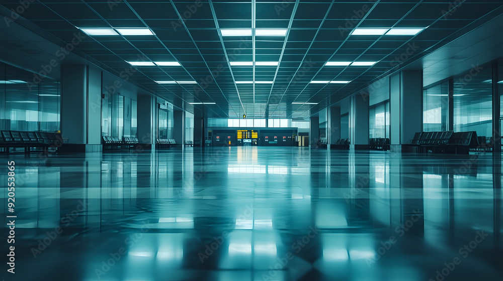 Silent Terminal: Empty Airport Scene Silent Terminal: Empty Airport Scene