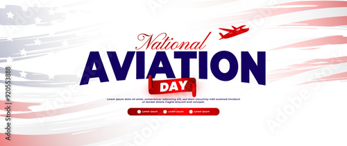 National aviation day banner design