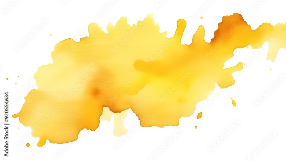 Obraz premium Yellow watercolor ring