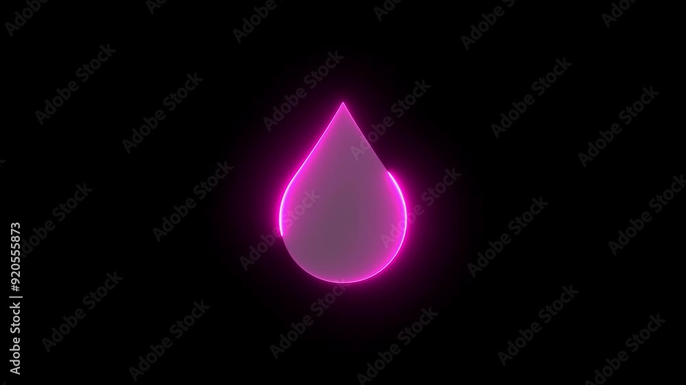 Water drop neon, Blood drop animated.