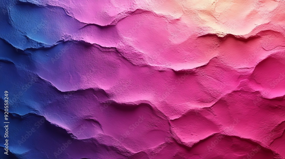 A colorful sandstone wall with a blue and pink gradient A colorful sandstone wall with a blue and pink gradient