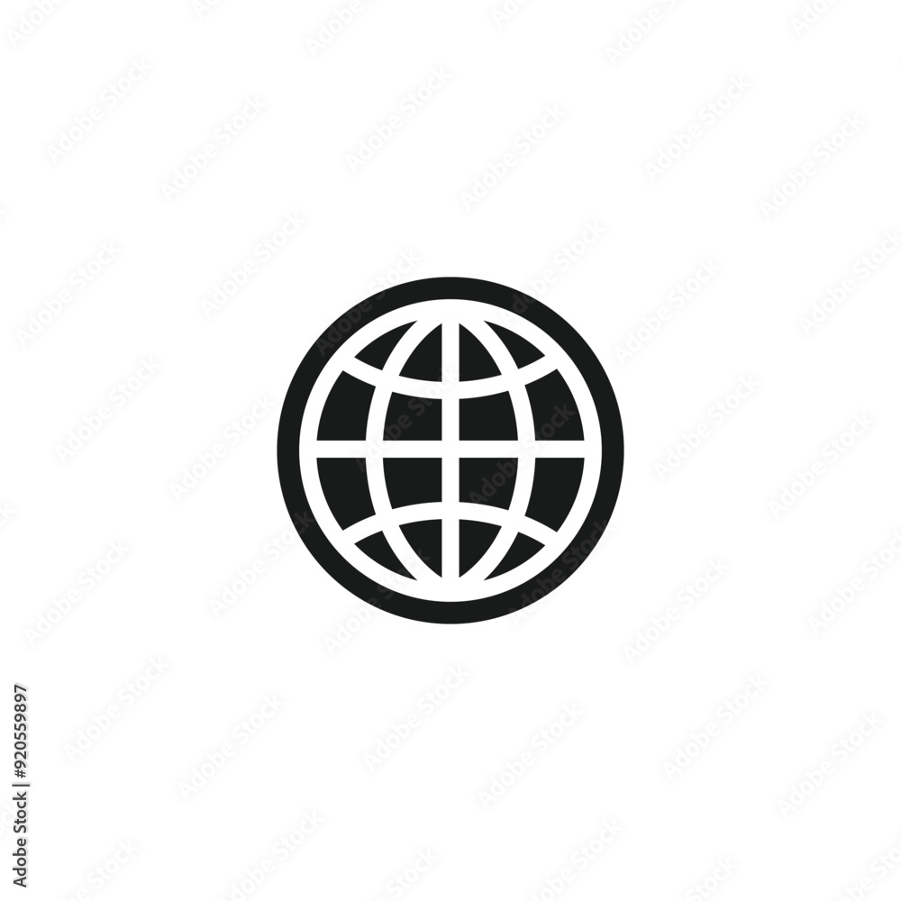 Globe world icon symbol vector illustration Globe world icon symbol vector illustration
