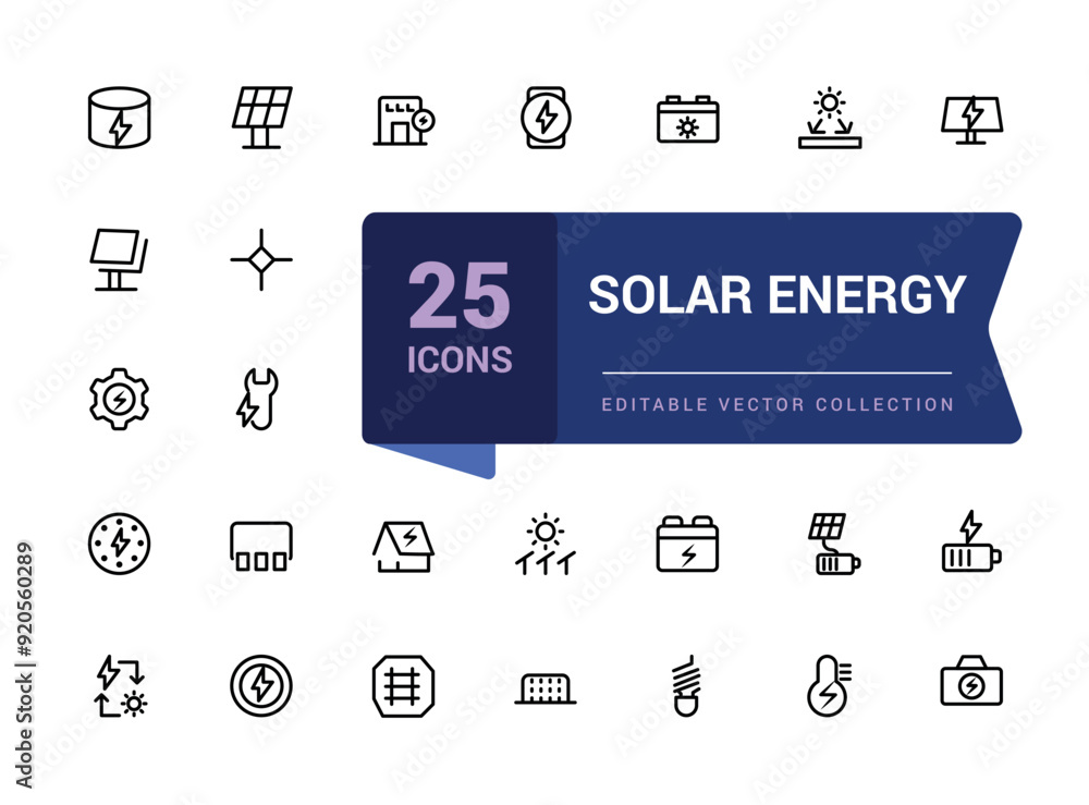 Solor energy icon set. Collection of ecology and energy with concepts like renewable energy. Pixel perfect, minimalistic web and UI icon. Outline icon collections. Solor energy icon set. Collection of ecology and energy with concepts like renewable energy. Pixel perfect, minimalistic web and UI icon. Outline icon collections.