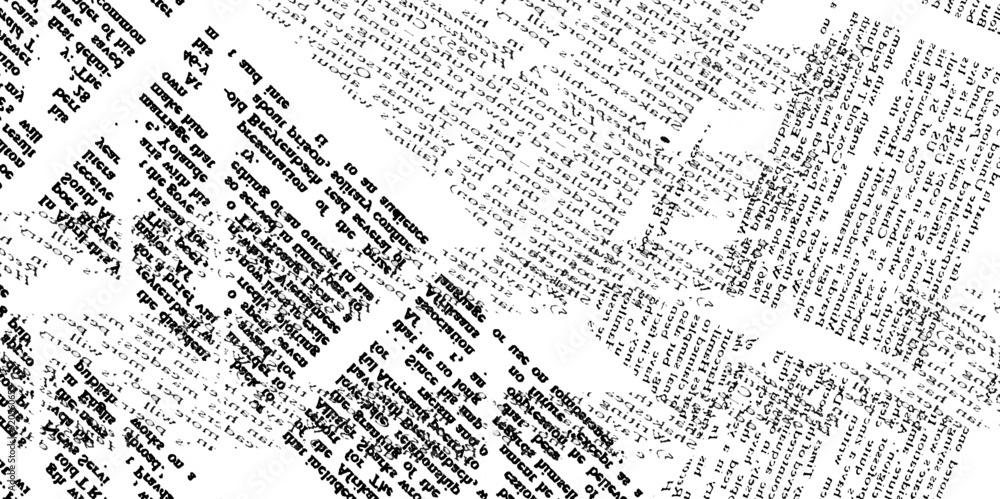 Fototapeta premium Rough vector background abstract grunge texture old vintage newspaper. 