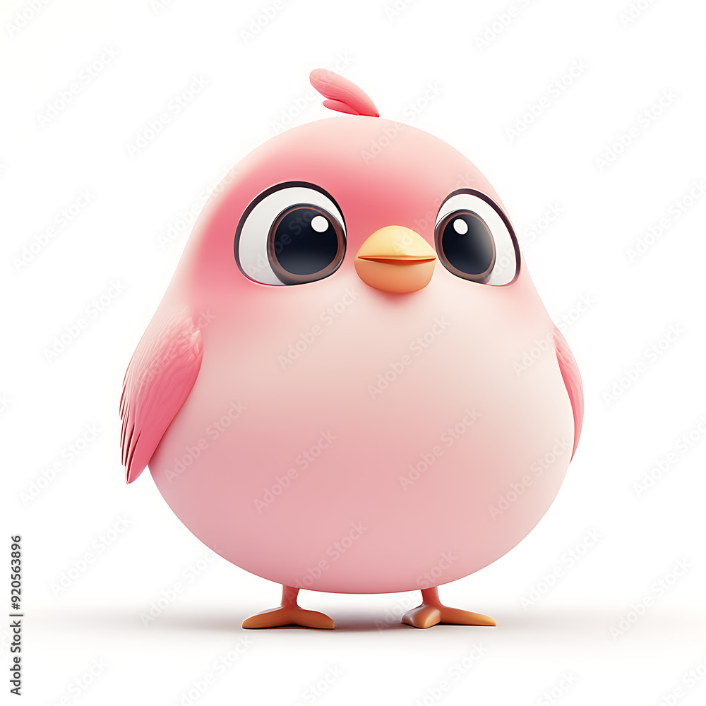 Obraz premium Super cute cartoons, white background, the sweetness and cuteness of 3D cartoon characters.