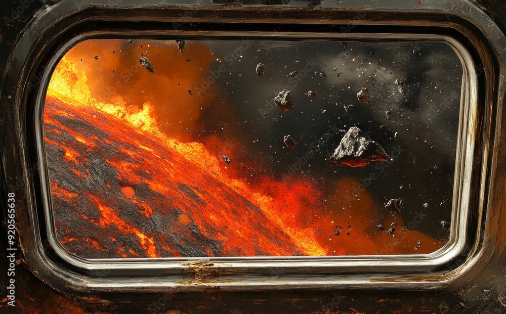 High quality digital art in 5K depicts Planet Earth engulfed in flames and lava. This is an ultra realistic visual representation. High quality digital art in 5K depicts Planet Earth engulfed in flames and lava. This is an ultra realistic visual representation.