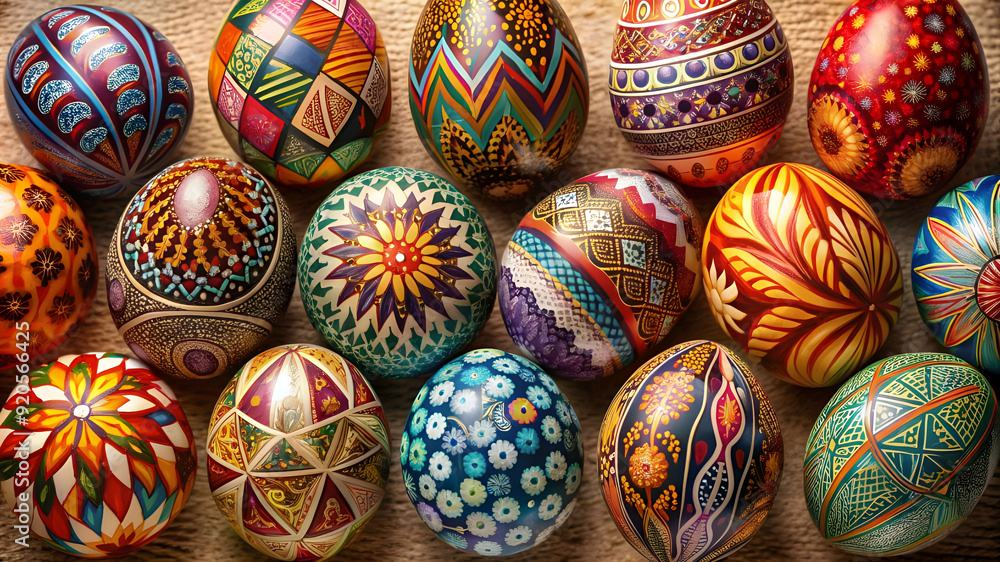 create an image of eggs each uniquely colored and patterned create an image of eggs each uniquely colored and patterned