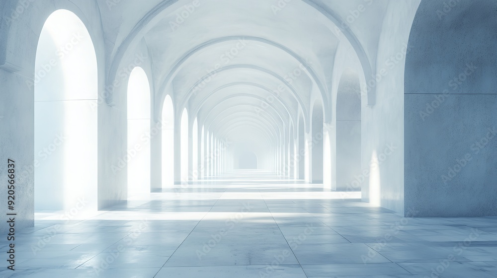 Abstract white interior highlights future. Architectural background. 3D illustration and rendering. Abstract white interior highlights future. Architectural background. 3D illustration and rendering.