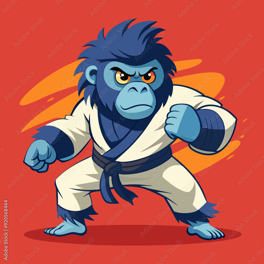 Obraz premium karate gorilla in kimono