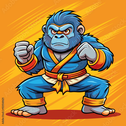 karate gorilla in kimono