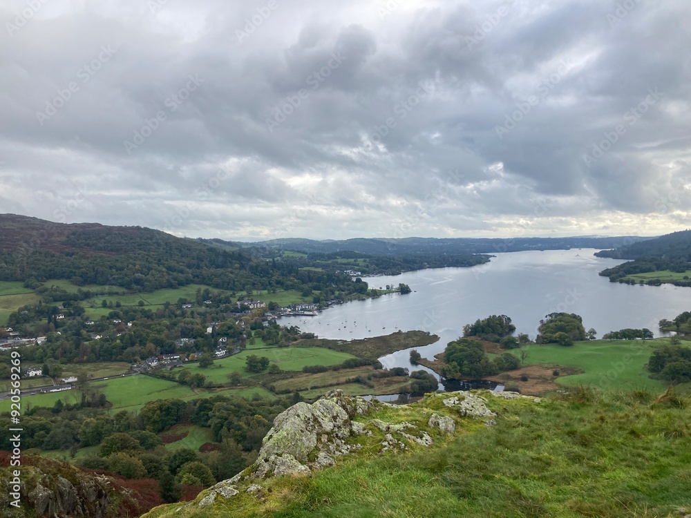 Fototapeta premium landscape with lake