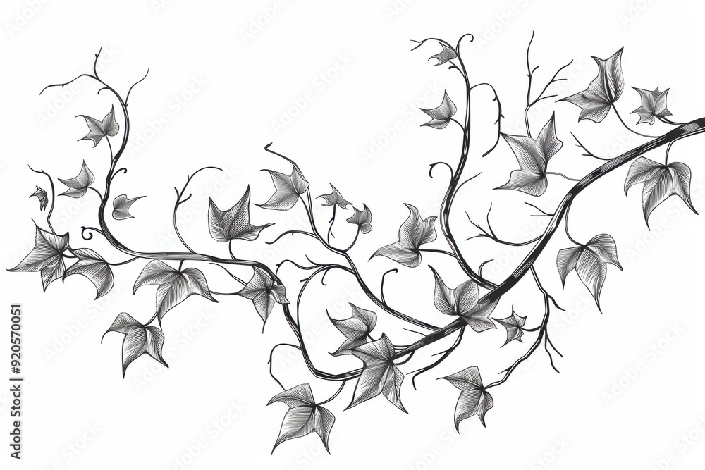 Serenity of Climbing Vines in Minimalist Aesthetic Serenity of Climbing Vines in Minimalist Aesthetic