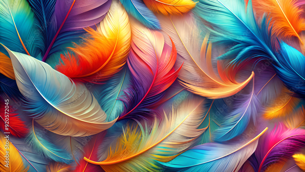 colorful feathers background colorful feathers background