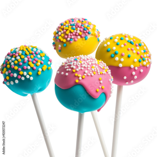 colorful lollipop isolated on white background