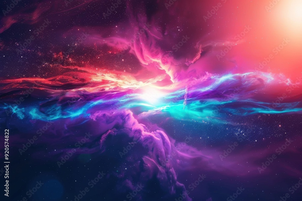 Fototapeta premium Spheres on layered waves transition from ocean depths to a sky-like gradient, background, wallpaper. Beautiful simple AI generated image in 4K, unique.