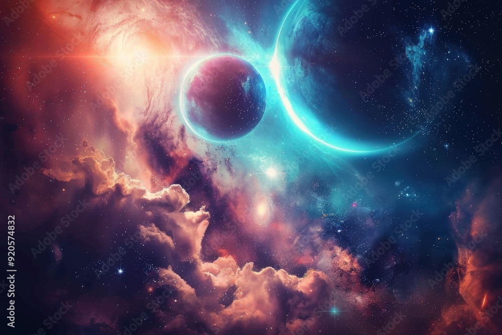 Obraz premium A delicate pastel-colored bubble floating in the sky. Beautiful simple AI generated image in 4K, unique.