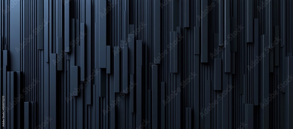 Three-dimensional steps in dark blue on a modern background Three-dimensional steps in dark blue on a modern background