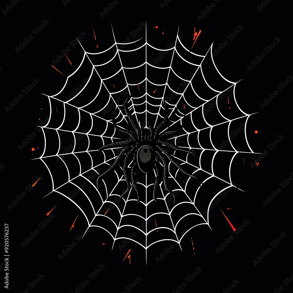 Obraz premium Spider Web Illustration