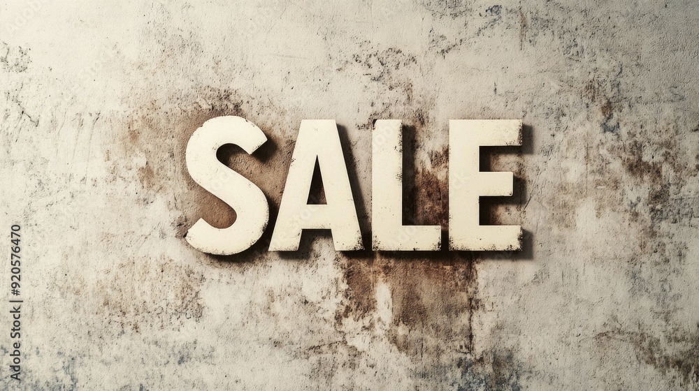 A minimalistic SALE sign in bold white text against a grunge, textured background with a vintage, distressed look. The image is horizontal and suitable for an industrial or retro-style promotion. A minimalistic SALE sign in bold white text against a grunge, textured background with a vintage, distressed look. The image is horizontal and suitable for an industrial or retro-style promotion.