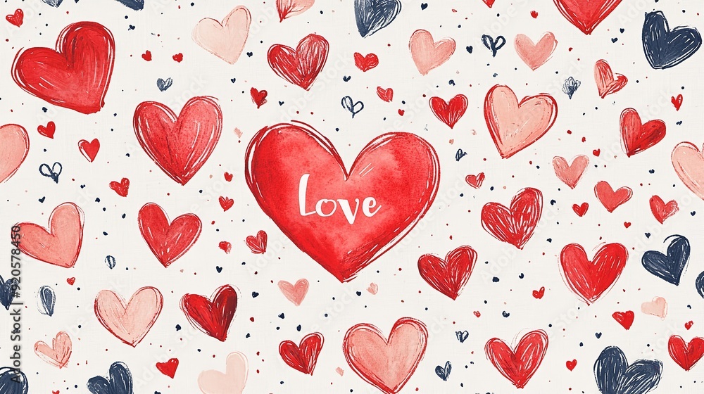 Small multicolor hearts background image. Small multicolor hearts background image.