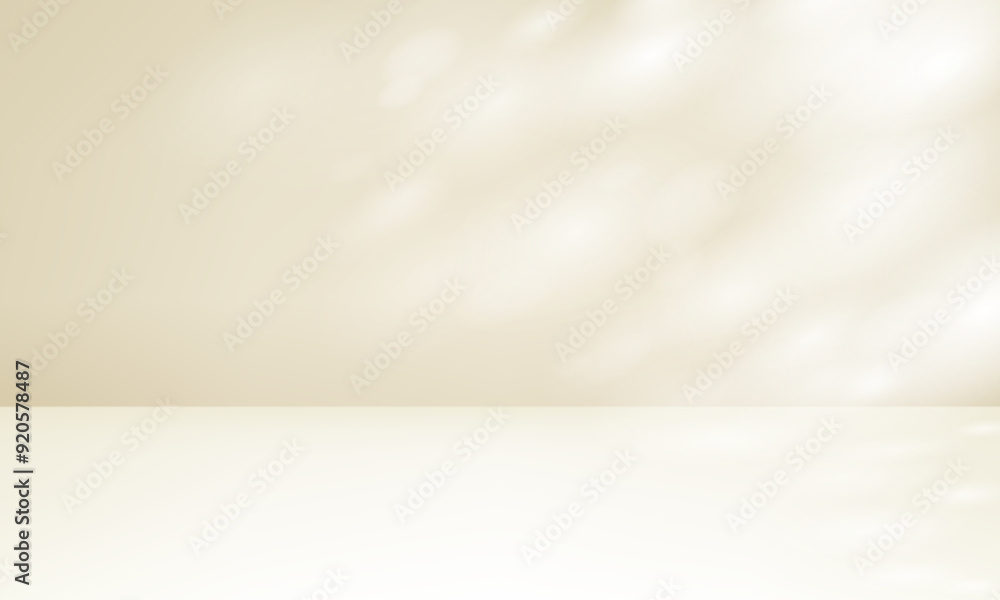 Beige Background Empty Room Studio. Space for selling products on the website. Empty room with shadow leaves. Vector illustration. Beige Background Empty Room Studio. Space for selling products on the website. Empty room with shadow leaves. Vector illustration.