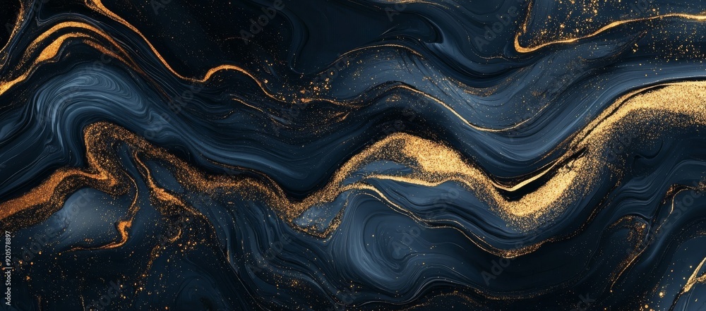 An amazing 3D illustration with a realistic texture of blue liquid ink swirling together. An amazing 3D illustration with a realistic texture of blue liquid ink swirling together.