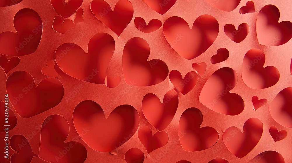 Intricate Paper Cuttings Showcase Red Love Greeting Card Design, Traditional Craftsmanship with Romantic Background, Perfect for Valentine's Day Celebration Intricate Paper Cuttings Showcase Red Love Greeting Card Design, Traditional Craftsmanship with Romantic Background, Perfect for Valentine's Day Celebration