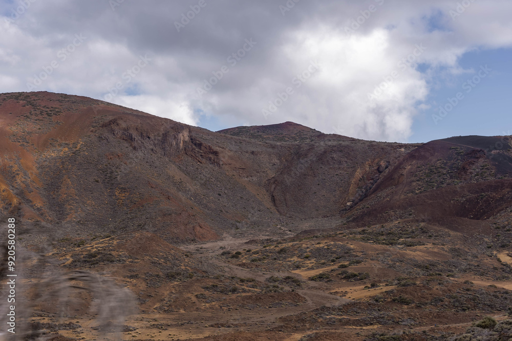 Fototapeta premium Panoramic view of the Teide volcano and . Tenerife Canary Islands Spain