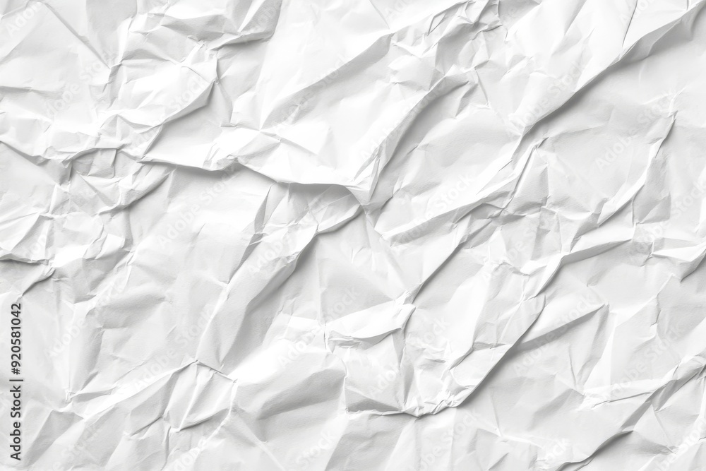 Crumbled and crumpled white paper poster texture background Crumbled and crumpled white paper poster texture background