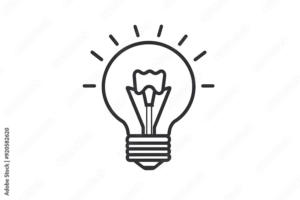 An icon of a light bulb symbolizing an idea, characterized by a simple and clean design. An icon of a light bulb symbolizing an idea, characterized by a simple and clean design.