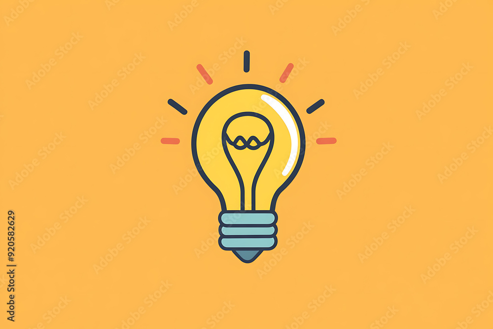 An icon of a light bulb symbolizing an idea, characterized by a simple and clean design.