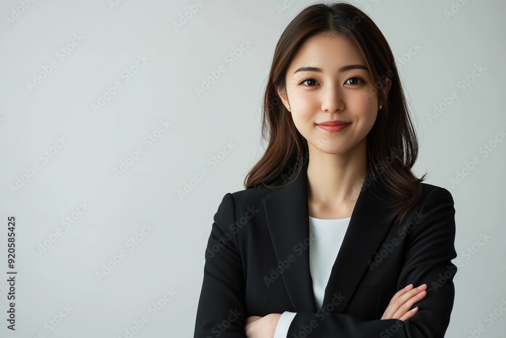 腕組みしているビジネスウーマン 腕組みしているビジネスウーマン