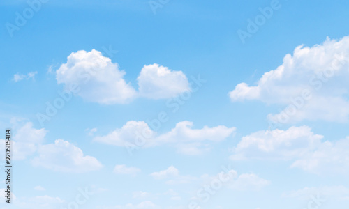 Sky and soft clouds background pattern. Beautiful nature landscape.