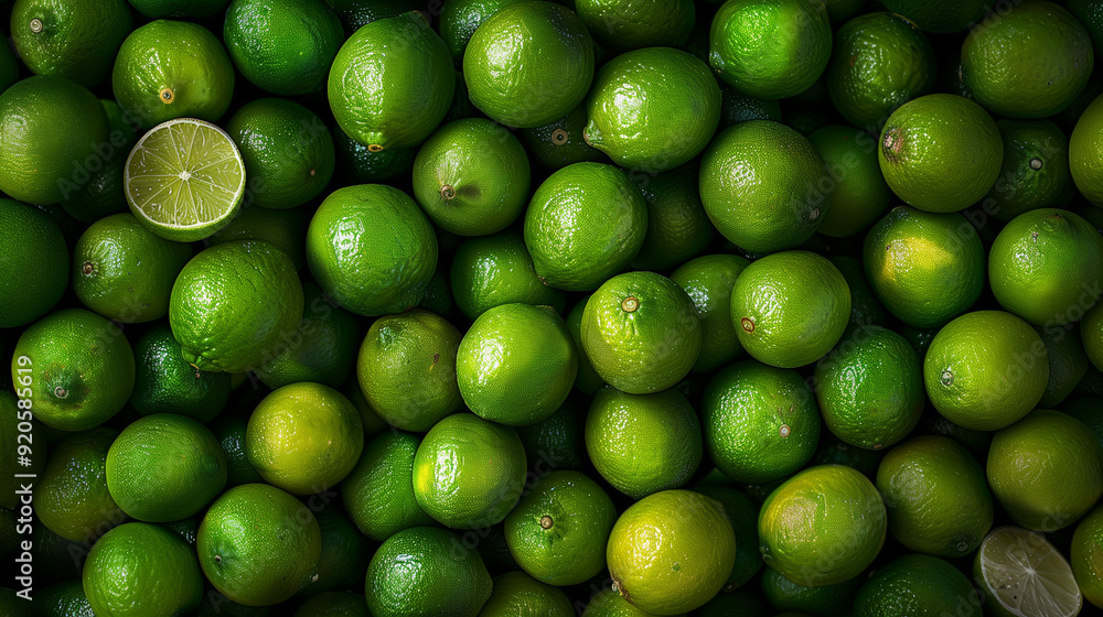lime fruits, A background completely covered with lime fruits, arranged closely together with no gaps lime fruits, A background completely covered with lime fruits, arranged closely together with no gaps