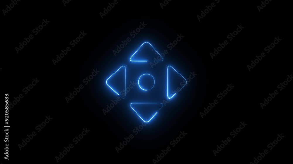 Neon click cursor charging icon Neon click cursor charging icon
