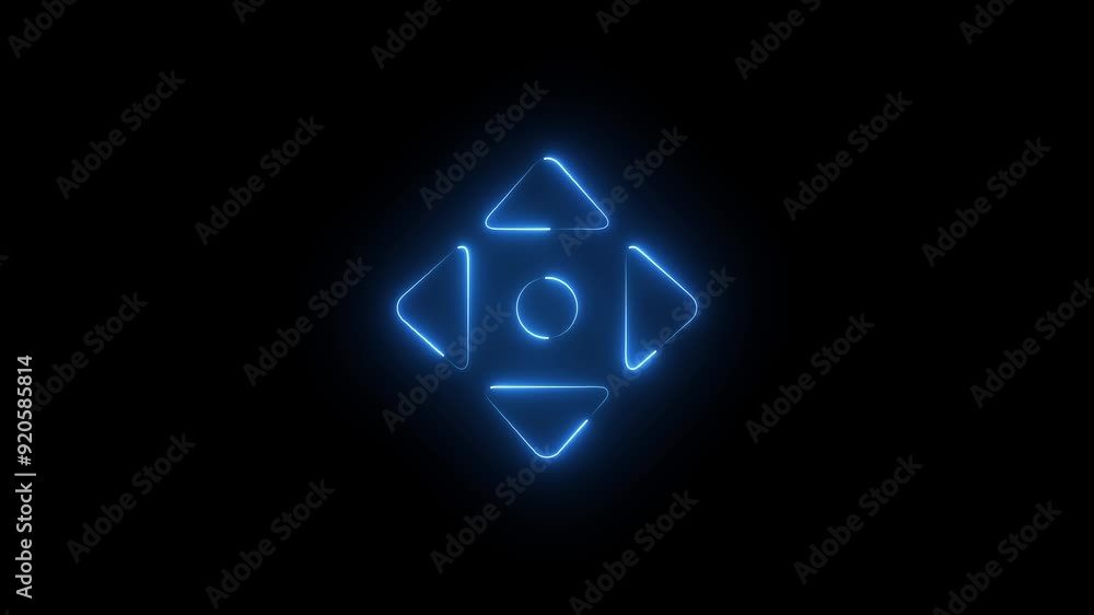 Neon click cursor charging icon Neon click cursor charging icon