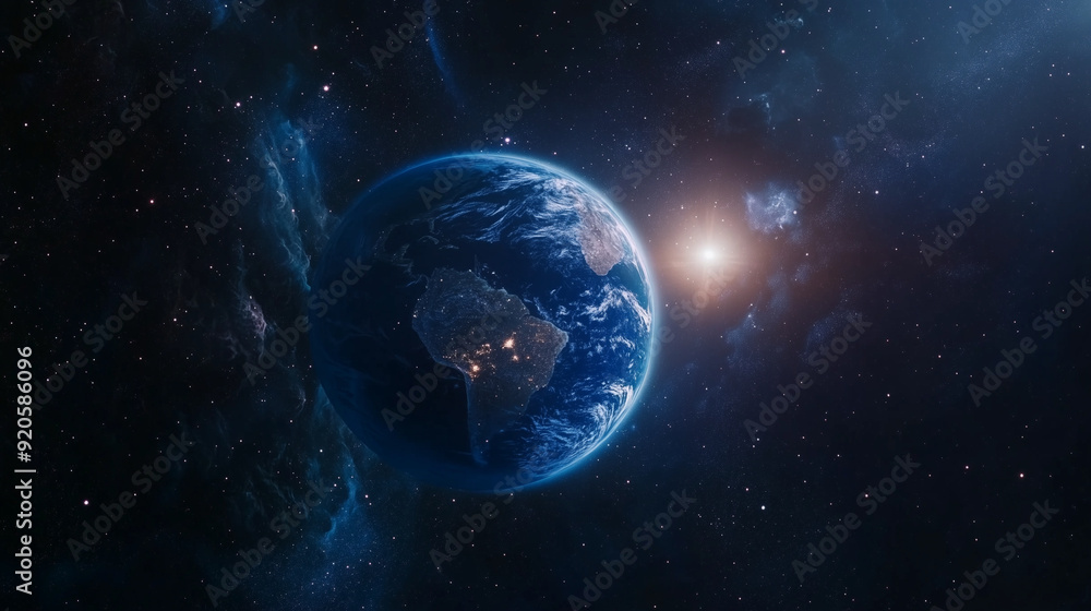 Obraz premium 宇宙からみた地球