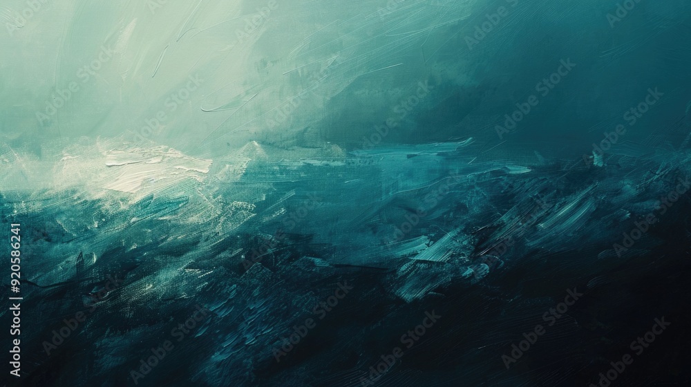 Abstract Landscape Painting. Contemporary Seascape Art with Ocean Texture Abstract Landscape Painting. Contemporary Seascape Art with Ocean Texture