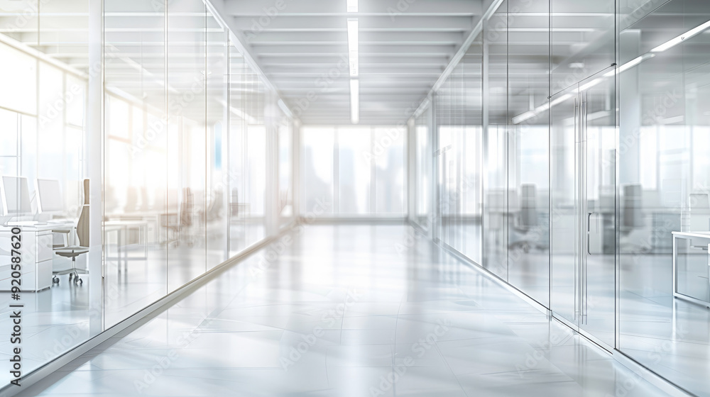 A large, empty office space with a lot of glass windows. The room is very bright and spacious, with a lot of natural light coming in from the windows. There are several chairs A large, empty office space with a lot of glass windows. The room is very bright and spacious, with a lot of natural light coming in from the windows. There are several chairs