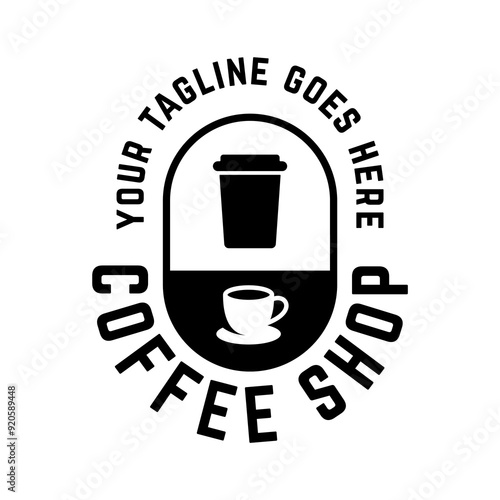 Coffee logo vector icon illustration hipster retro vintage