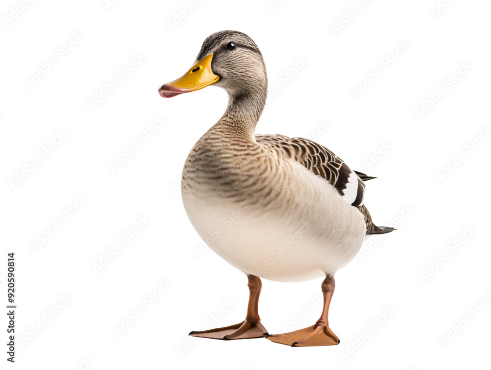 a duck with a yellow beak a duck with a yellow beak