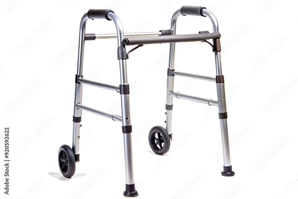 A sturdy, adjustable walker with foam grips and non-slip legs provides stable support for individuals with mobility issues, promoting independence and confidence. A sturdy, adjustable walker with foam grips and non-slip legs provides stable support for individuals with mobility issues, promoting independence and confidence.