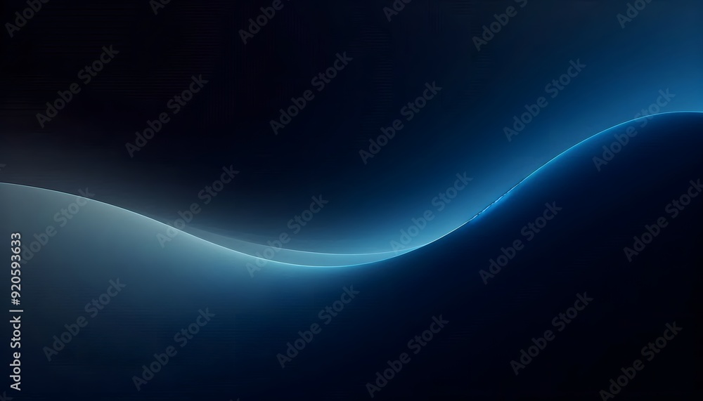 Abstract digital waves of blue and black flowing smoothly against a dark background Abstract digital waves of blue and black flowing smoothly against a dark background