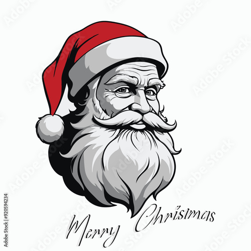 Santa christmas character vector design