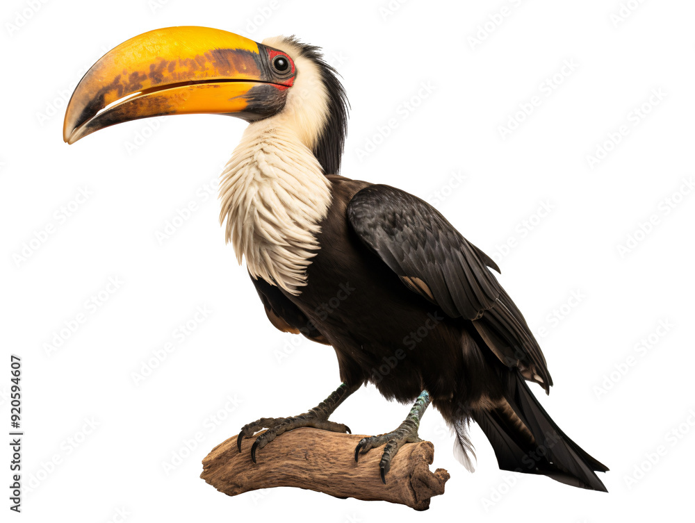 a bird with a large yellow beak a bird with a large yellow beak