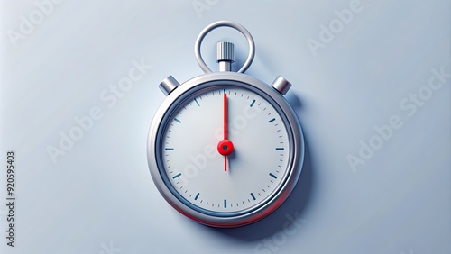 Minimalist illustration of a stop watch with a red line crossing it, symbolizing time management, deadlines, and productivity in a modern and sleek design.