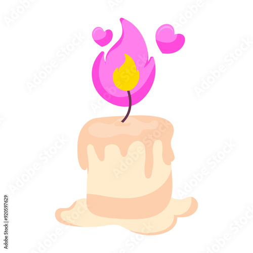 Trendy vector design of scented candle 

