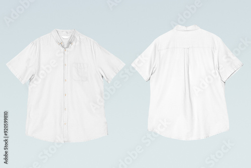 Png short sleeve shirt transparent mockup men’s casual apparel