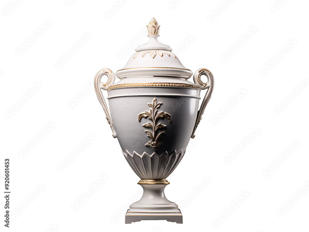 a white and gold urn a white and gold urn