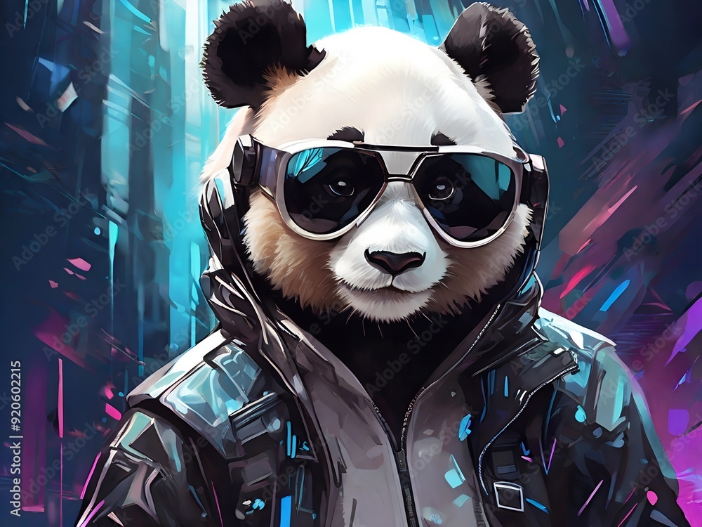 Panda in virtual reality glasses AI generated
Panda in virtual reality glasses AI generated